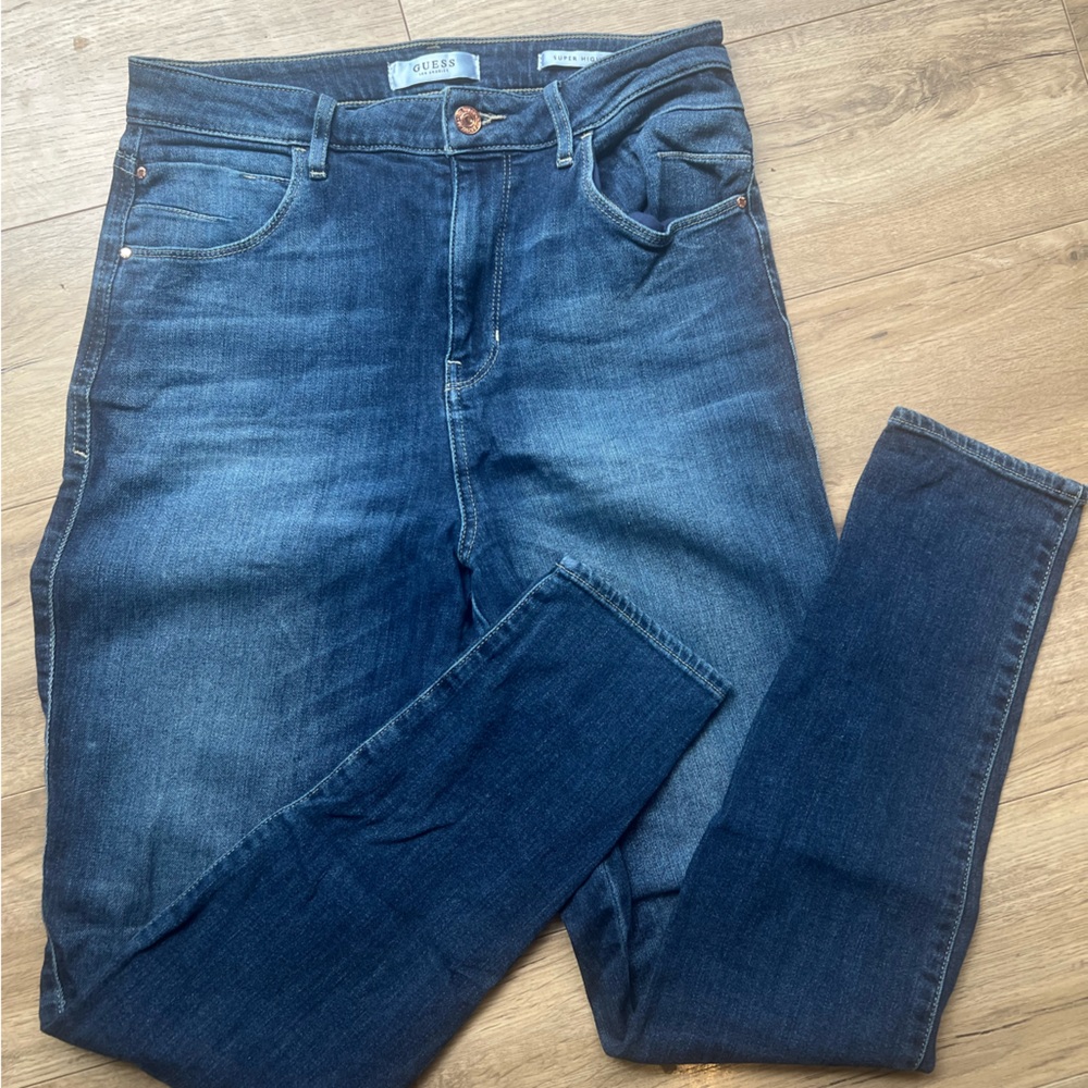 Guess Men's Dark Blue Relaxed Jeans